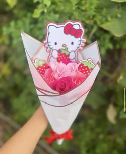Hello Kitty With Strawberry Bouquet