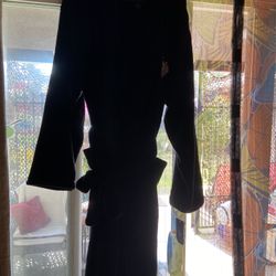 NWT U S Polo Assn  Black Plush Robe (unisex) Size L To XL