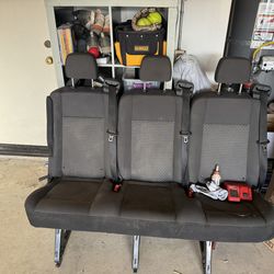 Ford Passenger Van Seats – (3) Single Seats + (1) 3-Seater Bench – Good Condition
