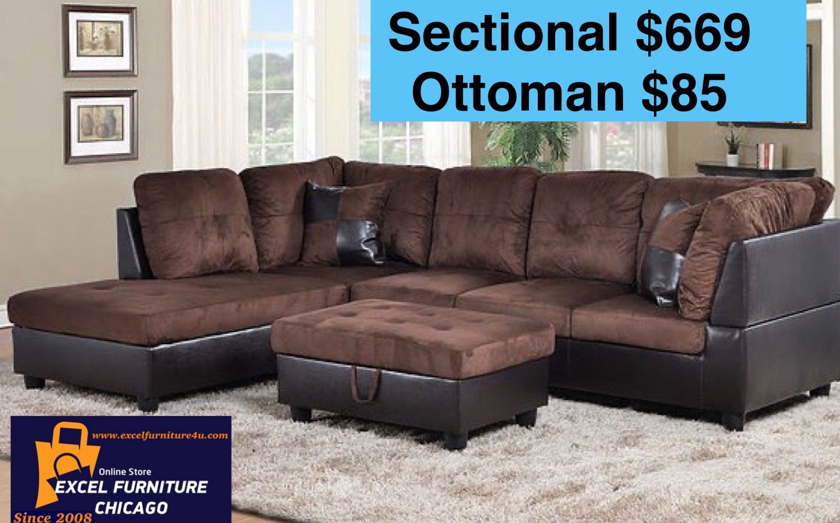 💫FREE DELIVERY💫Brand New Sectional Sofa Couch 