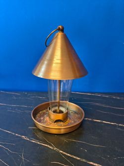 Golden Bird Feeder