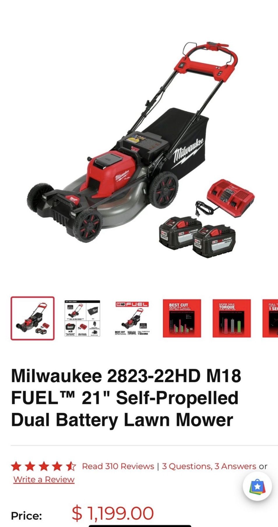 Milwaukee M18 Mower