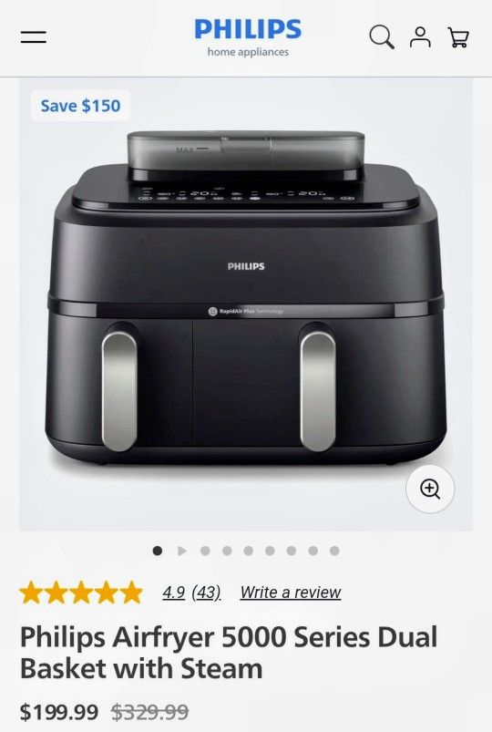 Phillips 5000 Steam Air Fryer