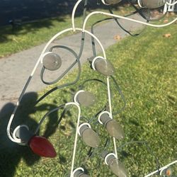 Christmas Decorations,  Metal Santa & Reindeer 4’x3’