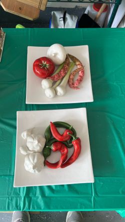 Hanging vegetable art