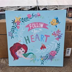 Little Mermaid Ariel Canvas Wall Art