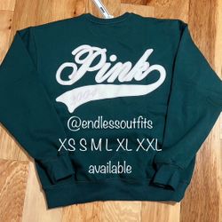 VS PINK LIMITED EDITION DEEP FOREST GREEN SWEATSHIRT  $45 Pickup