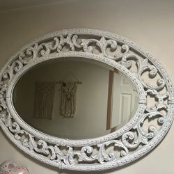 Beveled Edge Oval Mirror