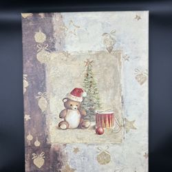New,  Vintage Fabrice de Villeneuve Christmas Canvas Print: Holiday Home Decor