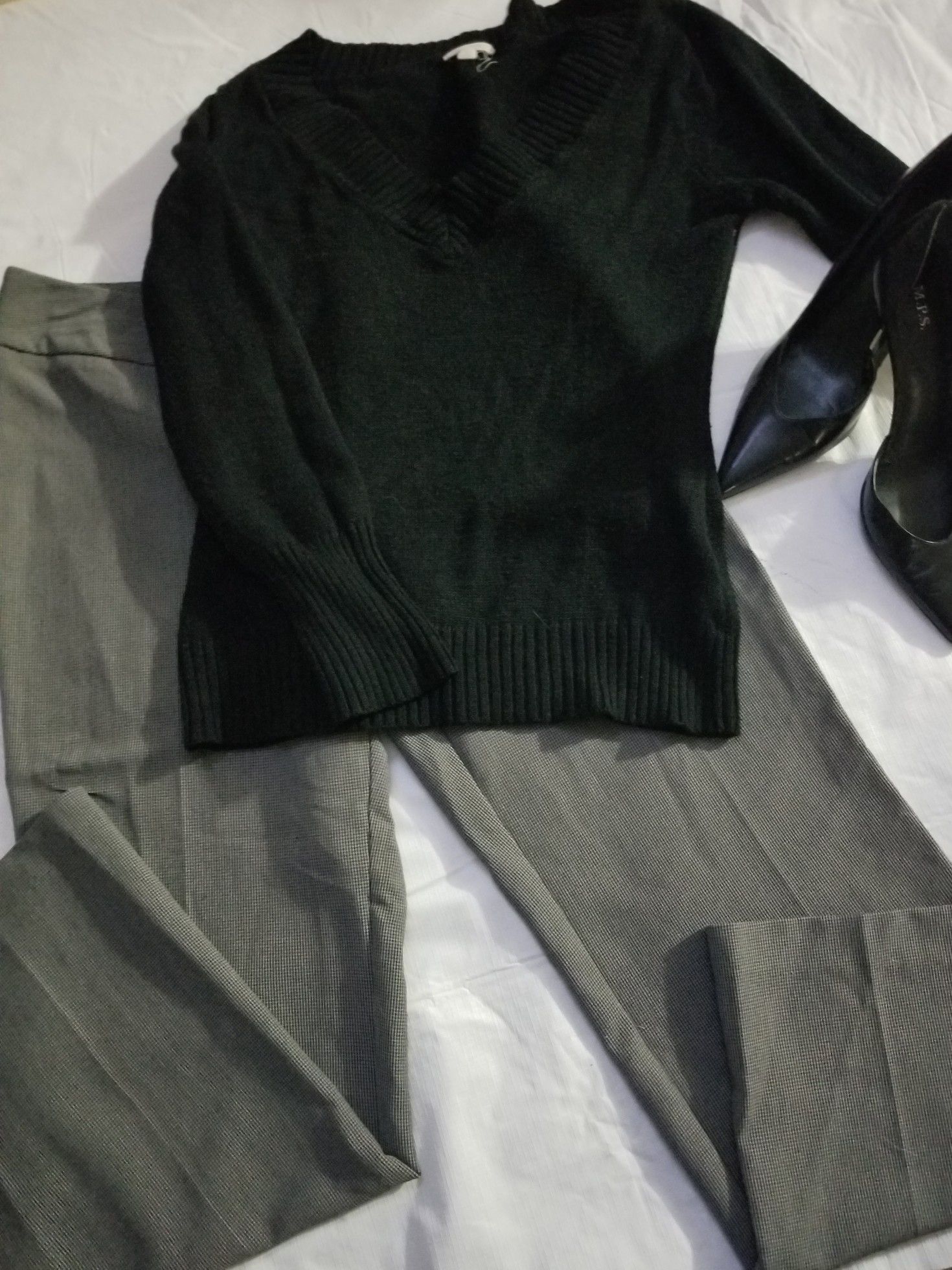 $8 Pants size 12P and sweater size large