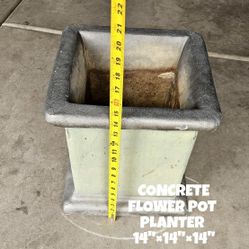 CONCRETE FLOWER POT/PLANTER, ONE ONLY 