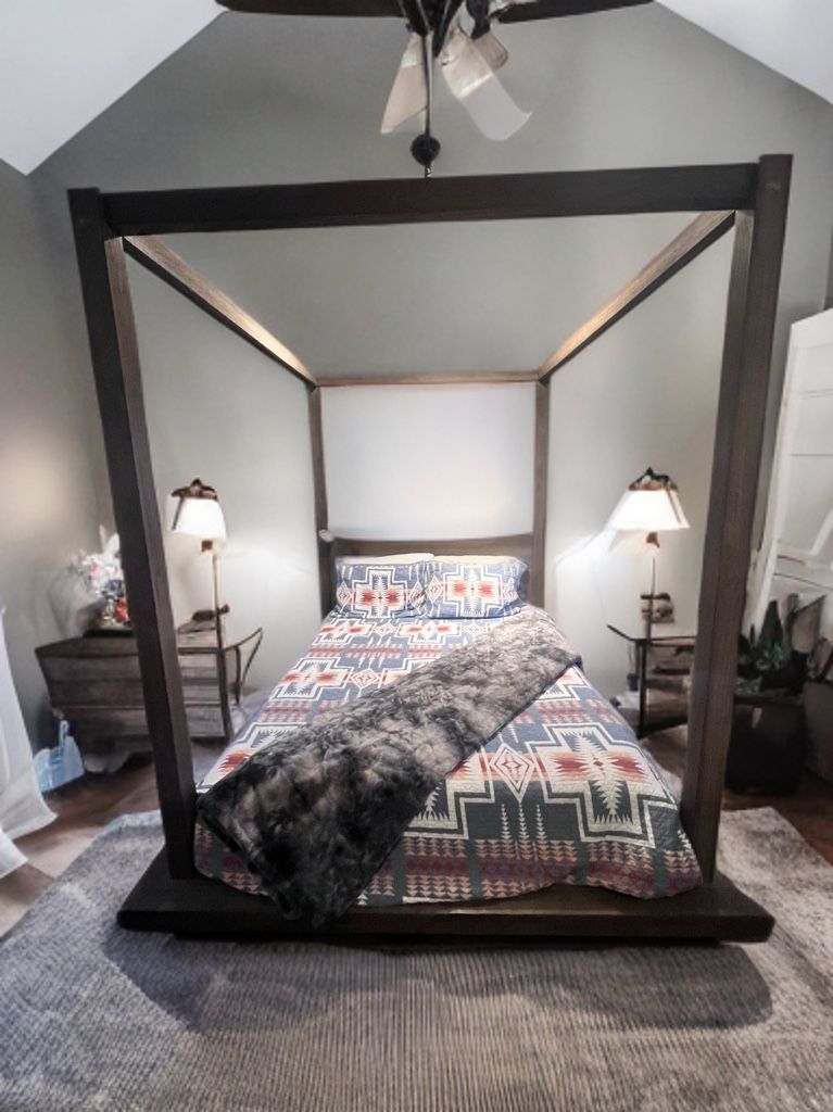 Canopy Bed Frame & Mattress
