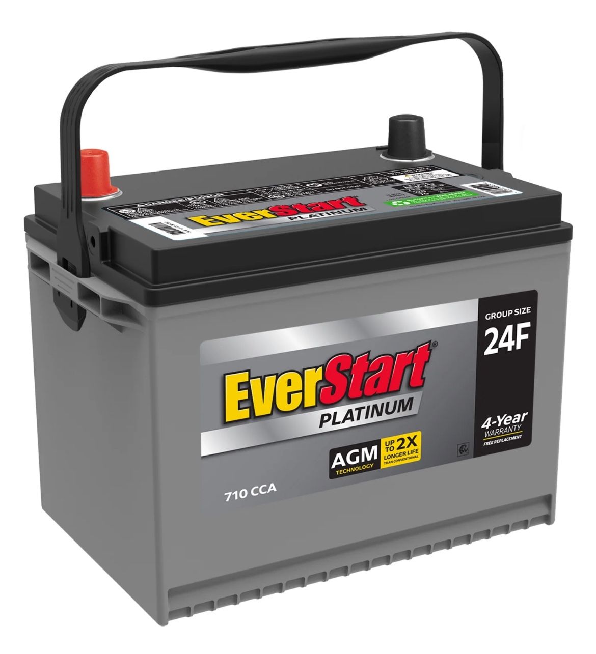NEW EverStart Platinum AGM Automotive Battery, Group Size 24F 12 Volt, 710 CCA