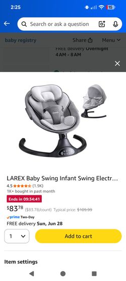 Baby swing