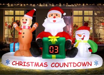 Christmas Countdown Blow-up Outdoor Decor $48