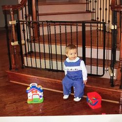 Wrought Iron Decor Baby Safety Gate Child Gate Stairs Gate Child Proof 2 Gates