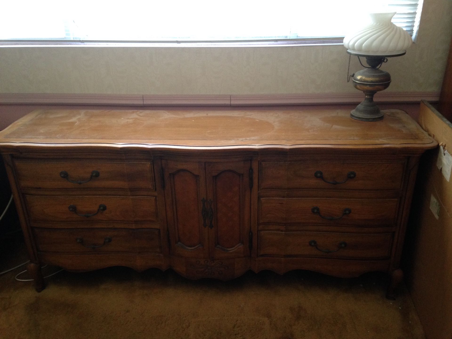 Nice oak dresser with mirror vintage