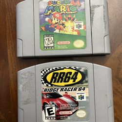 Nintendo 64 Games (Super Mario 64) And (Ridge Racing64)