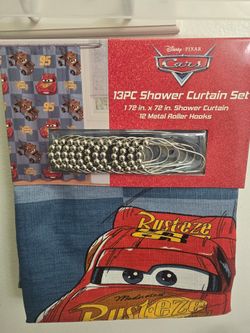 🚘 Disney Cars 13pc Shower Curtain 🚘