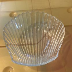 Glass shell shape candies/soap dish