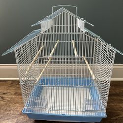 Blue and White Bird/parakeet Cage