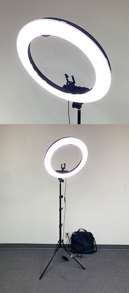 $90 each NEW LED 19” Ring Light Photo Stand Lighting 50W 5500K Dimmable Studio Video Camera