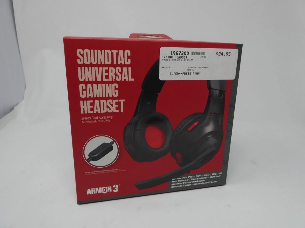 Armor3 SoundTac Universal Gaming Headset Nintendo Switch/PS4/Xbox One/Wii U/PC