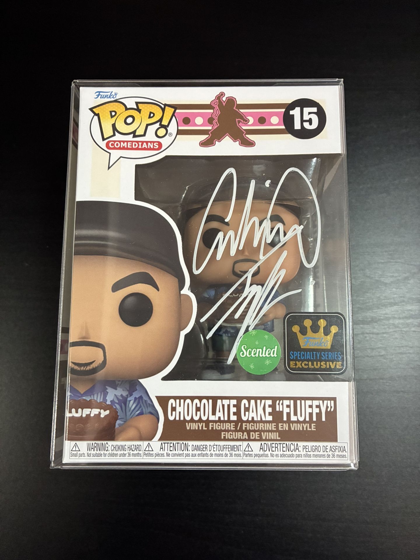Signed Funko Pop! Comedians Gabriel Iglesias Chocolate Cake "Fluffy" #15 w/ Protector