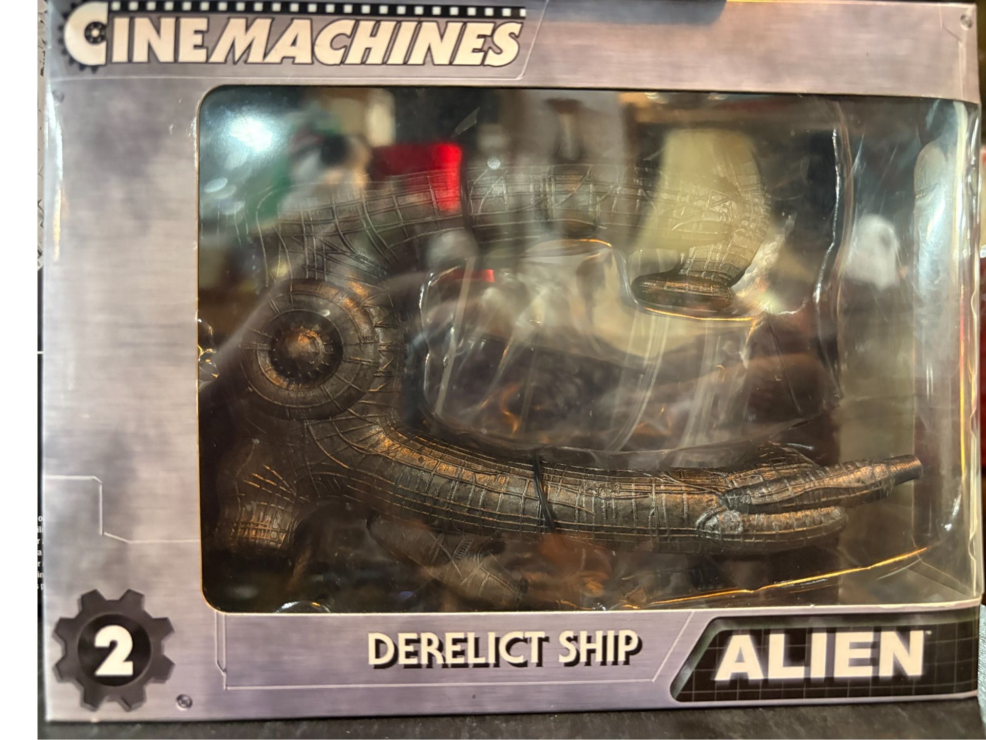 NECA Collectible Die Cast CINEMACHINES Series 1 Alien Origin Derelict Ship with Display Stand