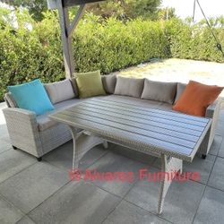 Outdoor Patio Sectional With Table