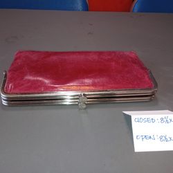 Hobo International Leather Lauren Wallet: Red