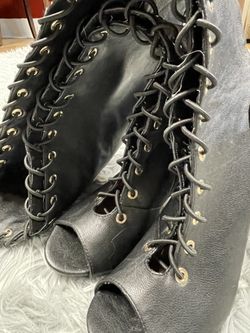 Black Thigh High Boots