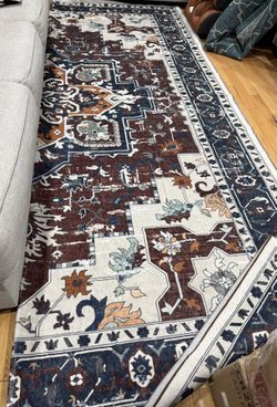 9x12 Area Rug - Vintage Floral Aesthetic•