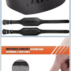 Size L Genuine Leather Weight Lifting Belt for Men Gym Weight Belt Lumbar Back Support Powerlifting Weightlifting Heavy Duty Workout Training Strength