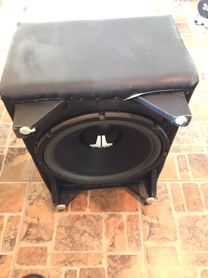 JL Audio 18W6 (perfect condition) in leather wrapped down firing HT sealed enclosure. (2) 12w6s also available.