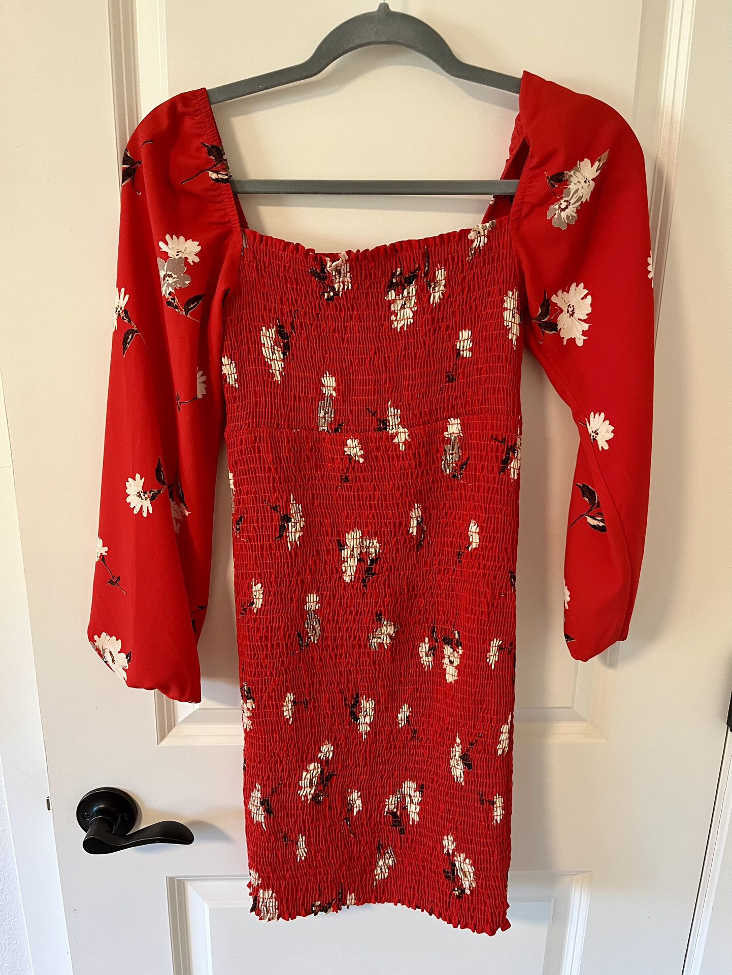 Veronica M Red Floral Dress Size Small