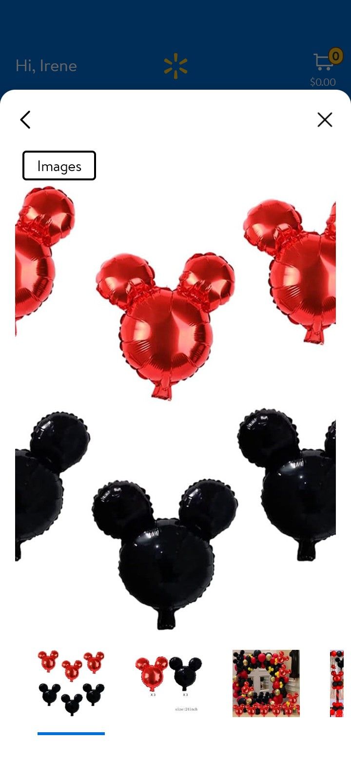 Happy Birthday Party Banner (Mickey & Minnie)