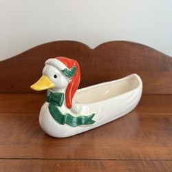 Vintage Quacker Cradle Duck 10” x 5” tall x 3.5” depth
