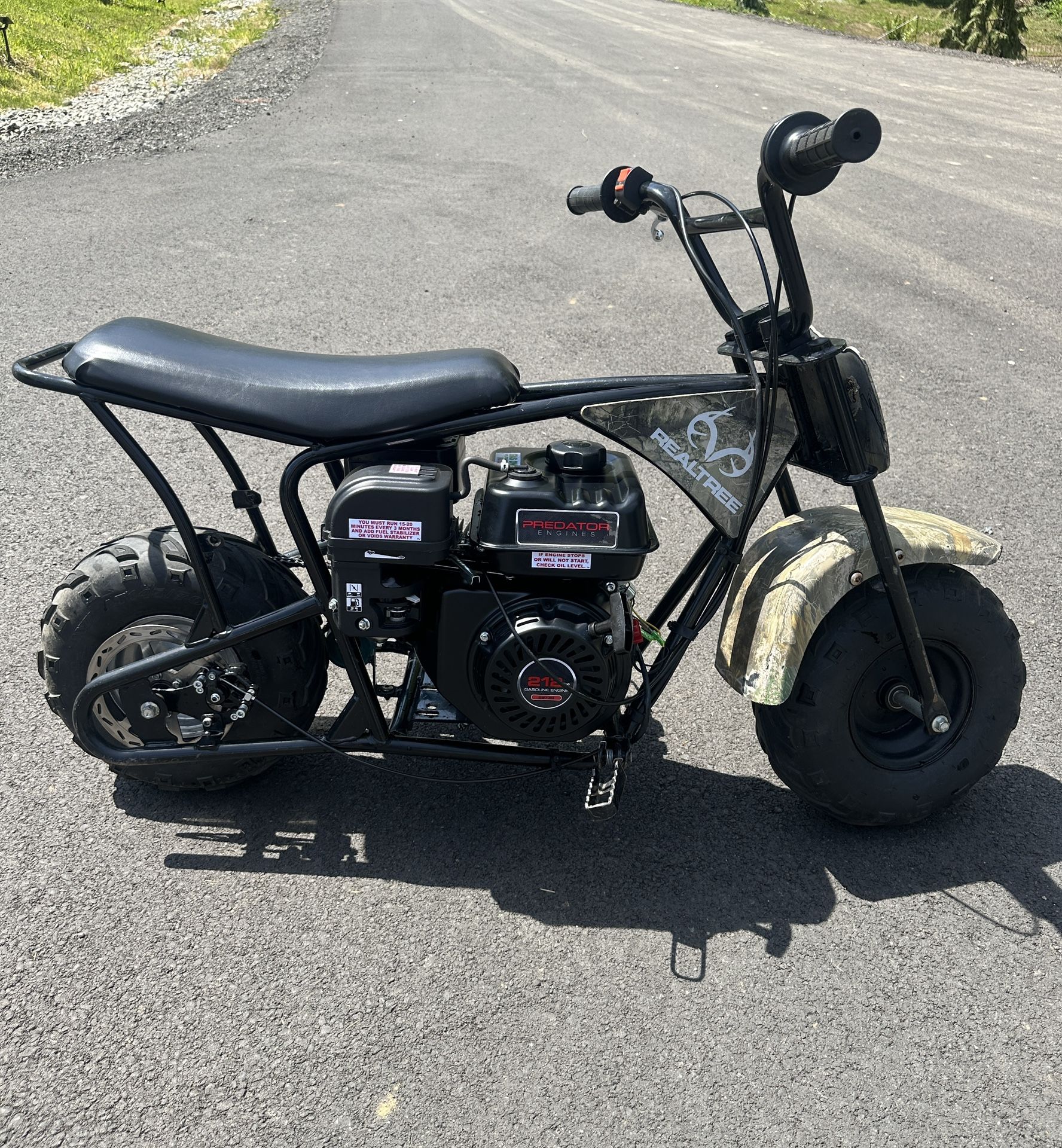 RealTree Mini Bike w/ 212cc Predator Engine