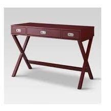 Campaign Wood Writing Desk with Drawers - Threshold™ MDTONE BROWN NEW