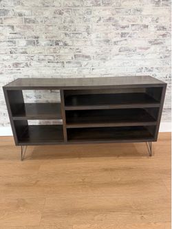 Brown console media cabinet