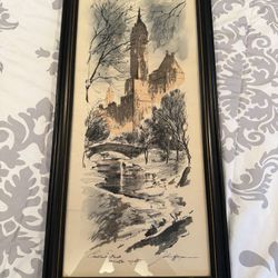 John Haymson Signed Print Central Park Winter Night