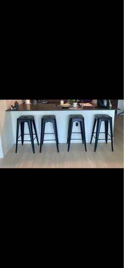 Black Metal Bar Stools
