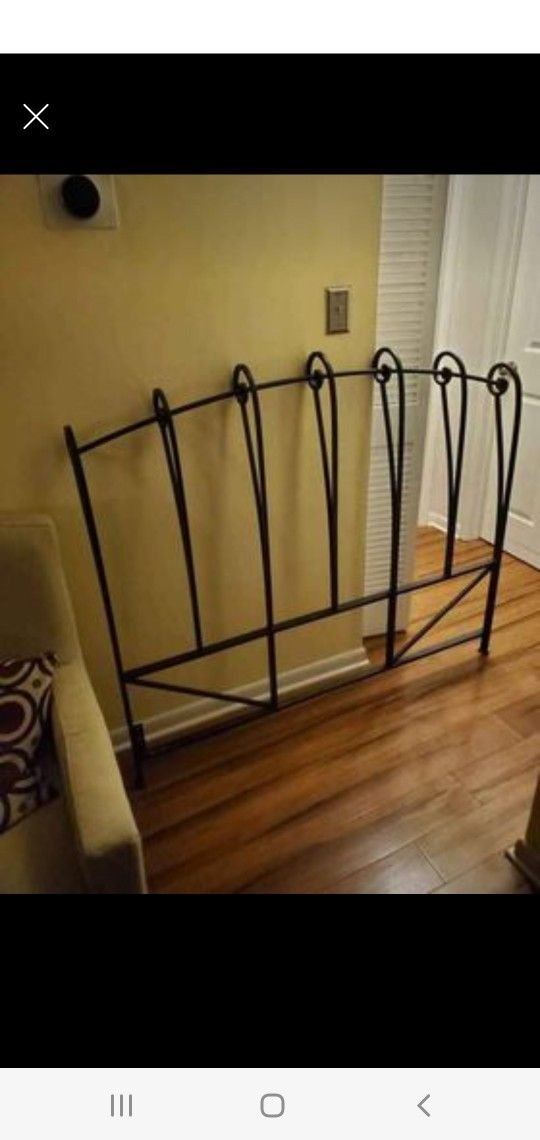 Cast Iron Full Headboard/Footboard Matte Black