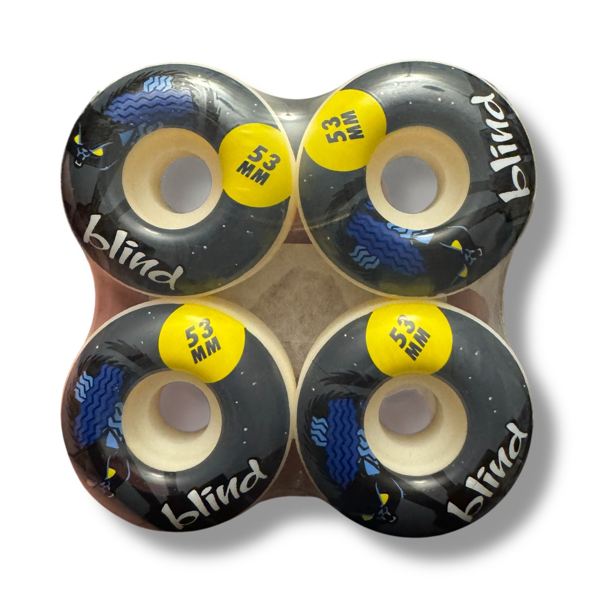Unisex Blind Skateboard Wheels 53mm Black