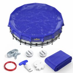 Brand New POOLACC Pool Covers for Above Ground Pools - 24 ft Round Winter Pool Cover, Extra Durable Cold- and UV-Resistant Heavy-Duty Swimming Pool Co