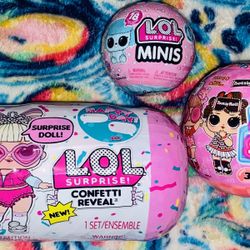 3 SET/ LOL DOLLS!! New Confetti Reveal W: 15 Surprises:: Loves Mini Sweets S3:: Lol Minis Series 1