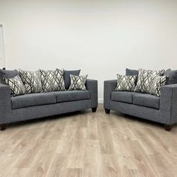 Steel Sofa & Loveseat ❤️