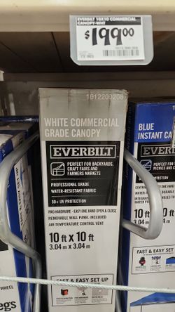 Everbilt 10x10 White Commercial Grade Canopy