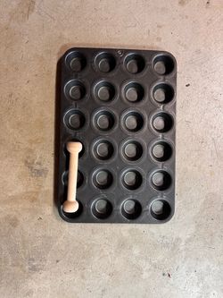 MasterClass 24-Hole Non-Stick Mini Tart Pan with Wooden Pastry Tamper
